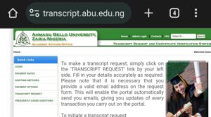 ABU-transcript-request-Portal